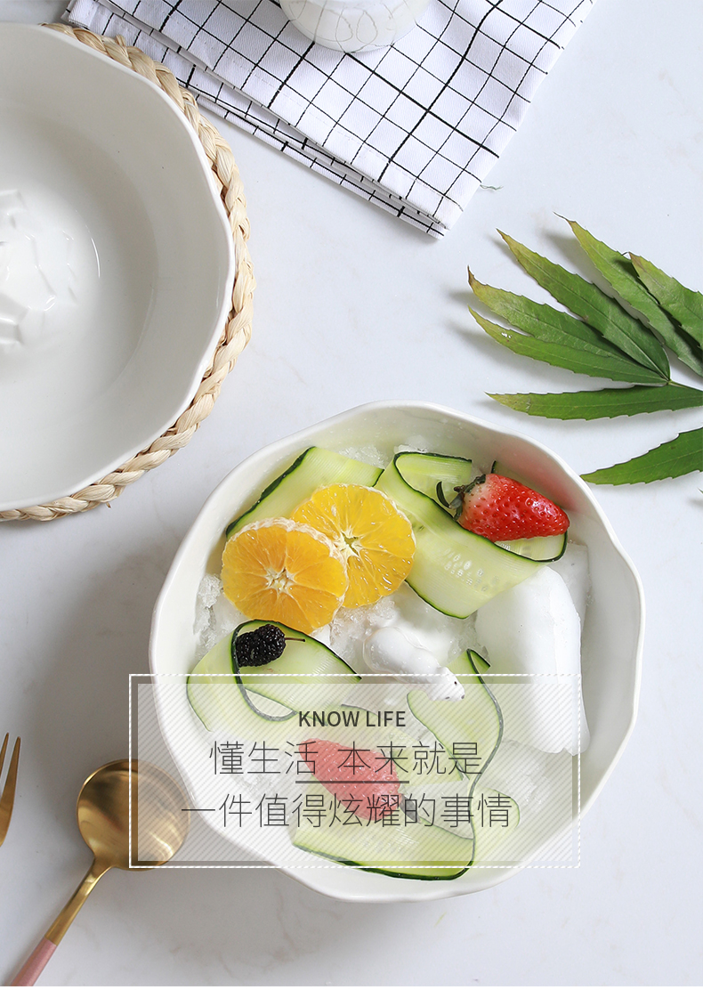 Northern wind polar bear ceramic fruit sweet dessert salad bowl creative three - dimensional animal snacks soup bowl