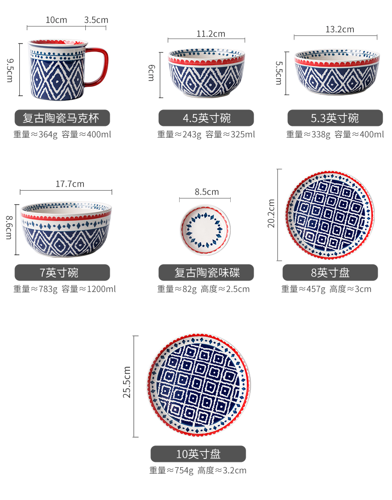 Retro individuality creative ears bowl of soup bowl of household Japanese - style tableware ceramic fruit salad bowl bowl of soup basin rainbow such use