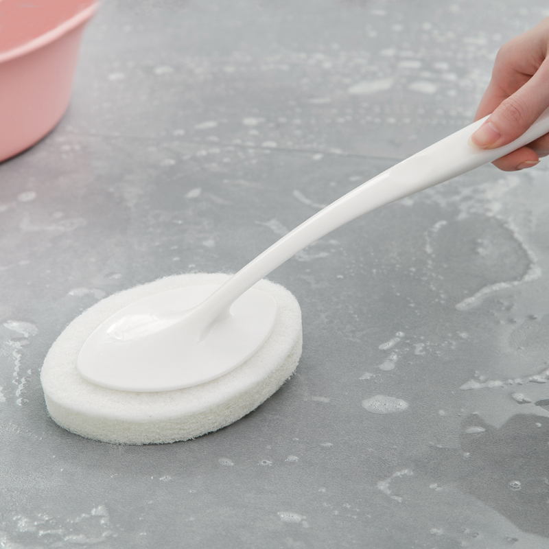 Bathroom long - handled brush brush wall clean bath sponge sponge brush brush the floor tile sponge microfiber cloth