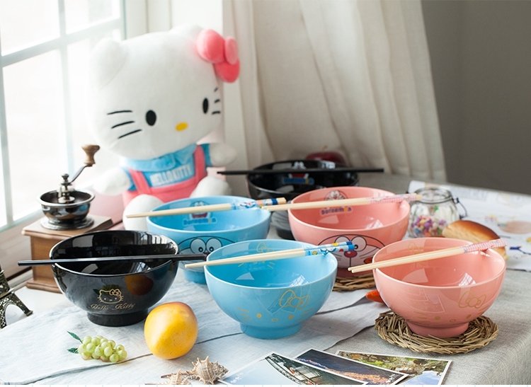 Jingdezhen ceramic creative cartoon express 7 inch fruit pull rainbow such as bowl noodles in soup bowl big rainbow such as bowl dessert salad bowl