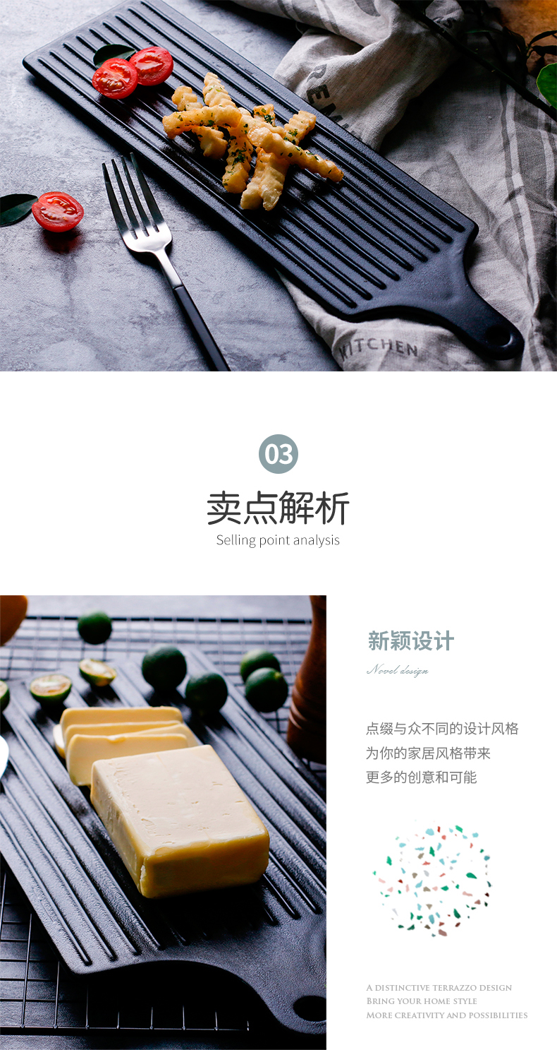 Jingdezhen Chinese tableware ears round ceramic pan pizza plate household tray bread plate fruit tea tray