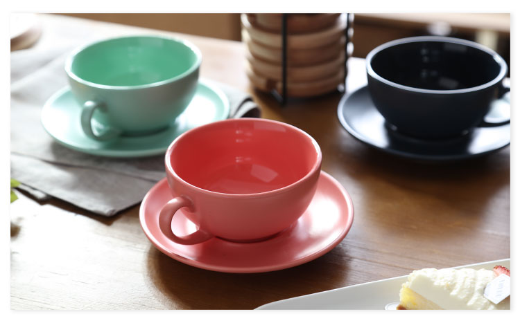 Creative contracted color matte enrolled porcelain coffee cup keller breakfast cup picking cups of coffee cup set