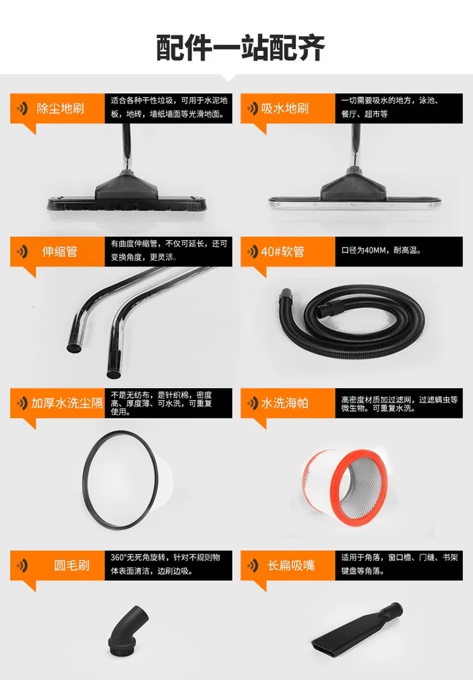 robot hút bụi rapido r8s Máy hút bụi công nghiệp Yili YLW72-60L Máy hút nước công suất cao 2800W khách sạn thương mại ướt và khô sử dụng kép 60 lít - Máy hút bụi hút bụi cầm tay