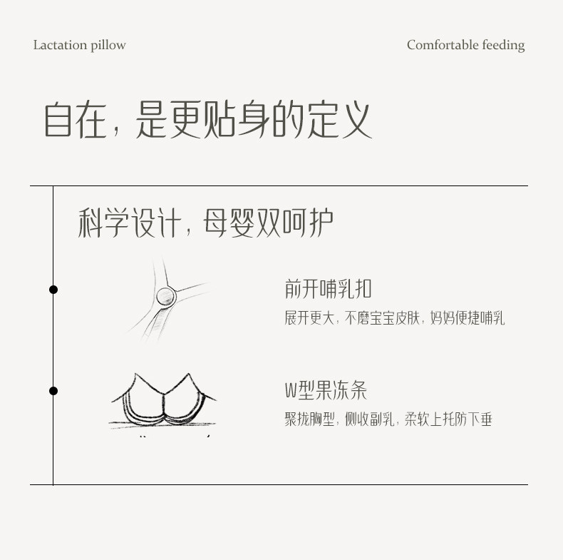 物苑哺乳文胸防下垂聚拢产后夏薄款喂奶专用哺乳内衣孕妇大胸专用 — 2
