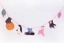  Cute small animals DIY Lahua home party festive pendant animal bunting Colorful new bunting
