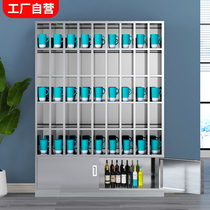 Yingpu Stainless Steel Water Glass Cabinet Factory Workshop Employee Tea Cup Cabinet Tea Interwater Cup Placement Storage Cabinet Water Cup Shelf