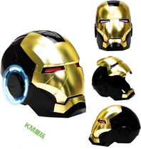 海外定制版耳朵带灯贾维斯钢铁侠MK5头盔真人可穿戴可变形声控