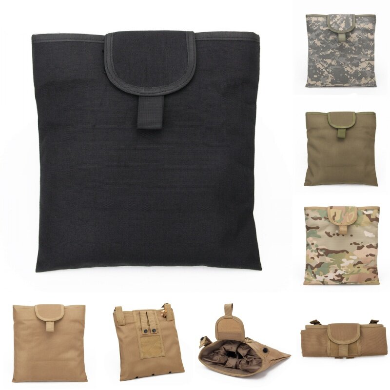 Outdoor Folding Recycling Bag Mollo Waist Hanging Debris Bag Multifunction Tactical Containing Accessories Bag Vest Attaching