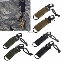 Outdoor military fans tactical equipment nylon webbing keychain hatchet hook belt carabiner backpack adhesive hook