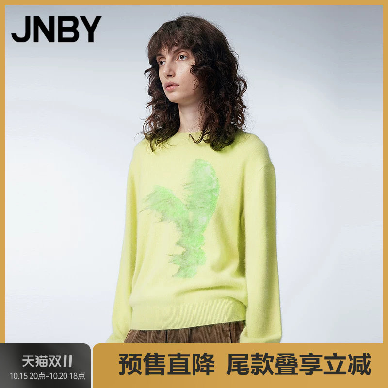 【Предпродажа Double 11·Ole exclusive】 Осенне-зимний свитер JNBY/Jiangnan commoner, женский пуловер с круглым вырезом и длинными рукавами.