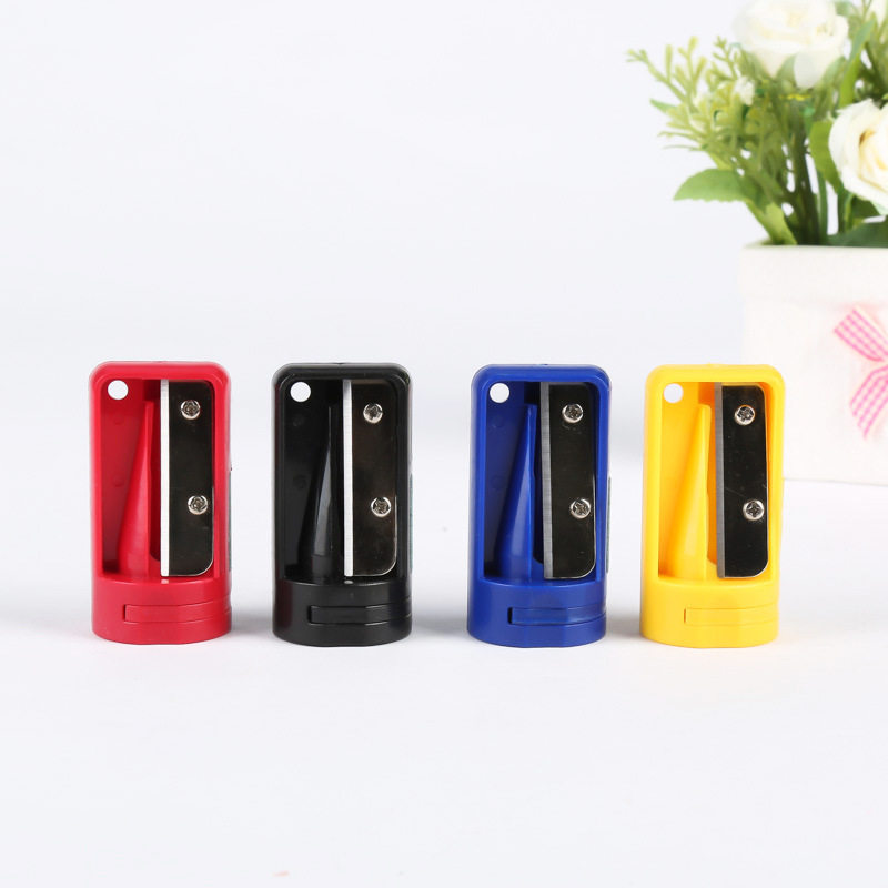 Creative multi-function woodworking pencil sharpener Color portable single hole pencil sharpener Student school supplies stationery