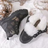 Зимние открытые снежные ботинки мужской мех -в одну мужскую туфли сгущенные шерстяные холодные ботинки северо -восток большие ватные туфли мягкая подошва мягкая лапша