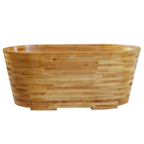 Shanqi Beauty Salon Oak Thickened Wooden Barrel Bathtub Adult Bathing Wooden Barrel Bathtub Household Adult Bath Barrel Bathtub