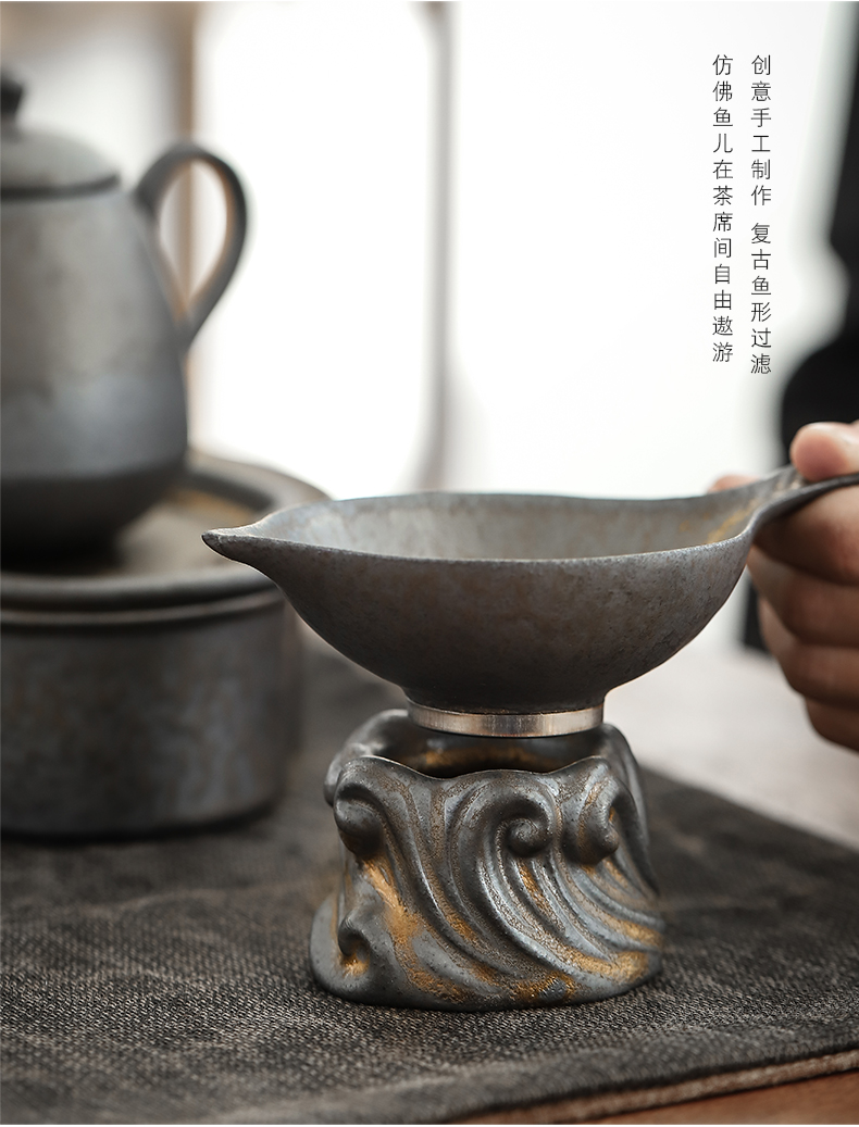 "Gold mud) ceramic filter filter manually restore ancient ways the tea tea filter fittings of Japanese tea taking