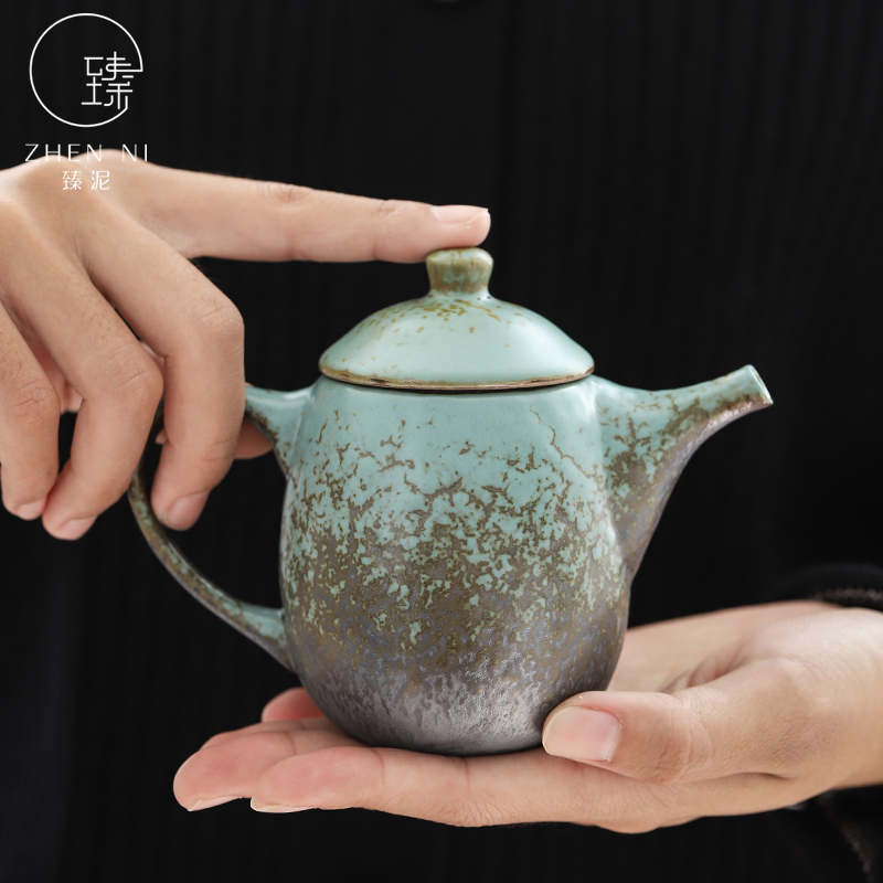 Restoring ancient ways by Japanese mud up household ceramic teapot tea machine manual filtering coarse pottery pot of kung fu tea pot