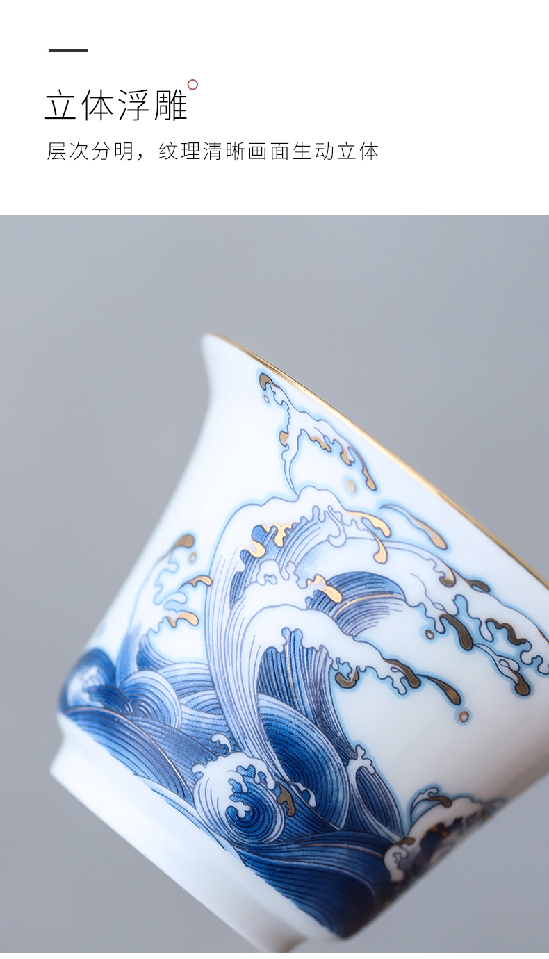 By mud see colour tureen enamel porcelain worship to use household only thin foetus ceramic three bowls of kung fu tea tea