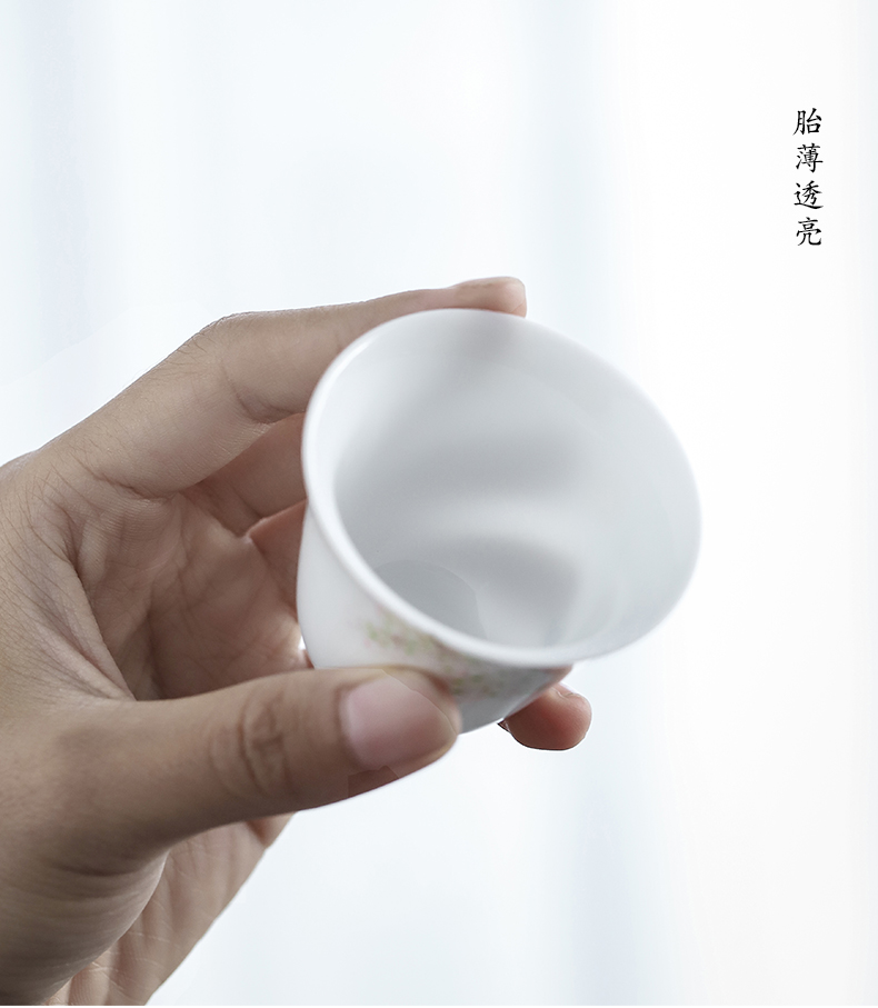 By them pure hand - made teacup jingdezhen thin body manual mud sample tea cup home of kung fu tea cup master CPU