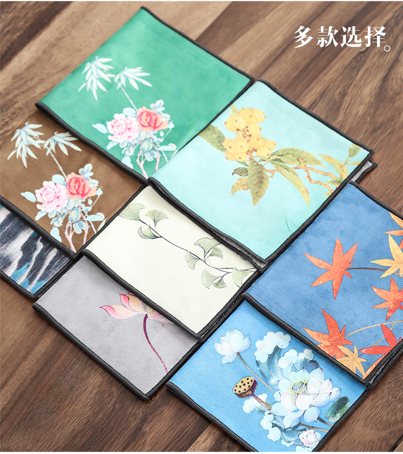 By mud hand - made tea towels more Chinese style suede bibulous tea table cloth long tea table cloth kung fu tea accessories