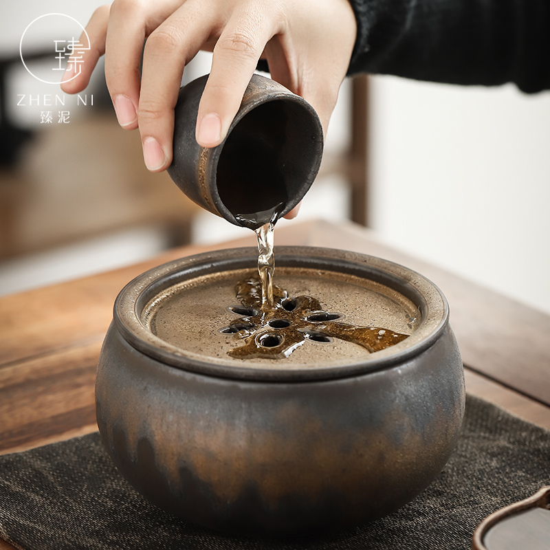 Clay mine loader by question in hot water cylinder coarse after getting dry pot bearing tea wash in hot water jar barrel with cover tea accessories