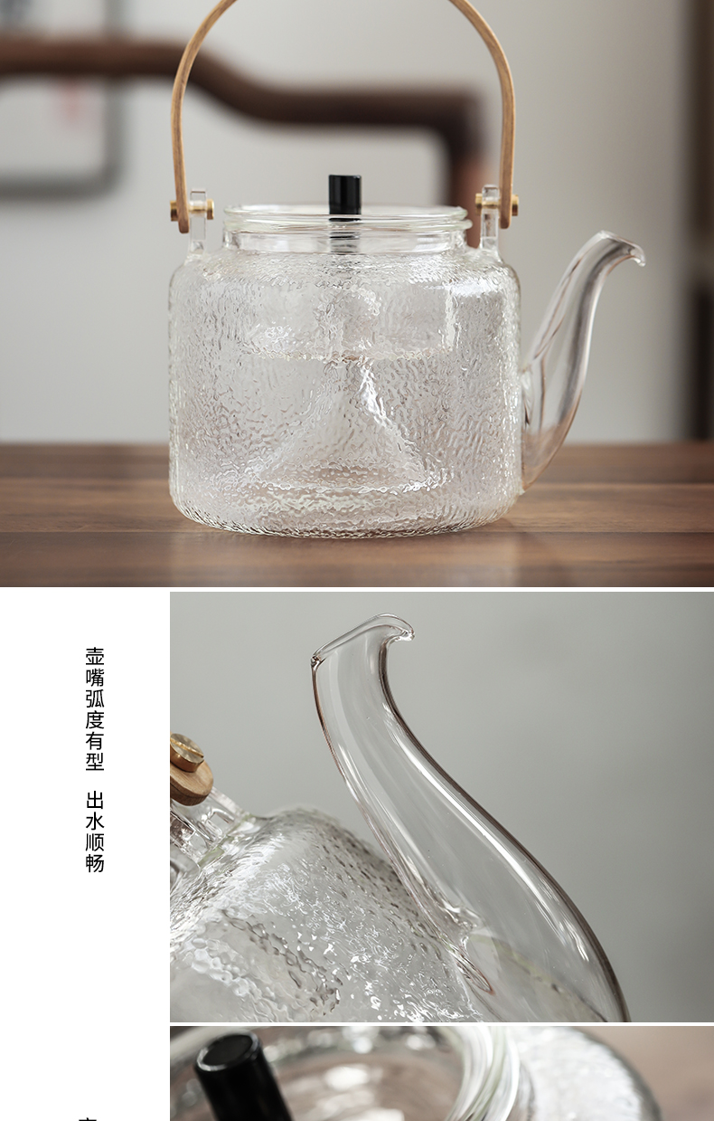 By mud boil tea machine electricity TaoLu domestic heat - resistant glass steam boiling tea stove automatic pumping small boiling water pot