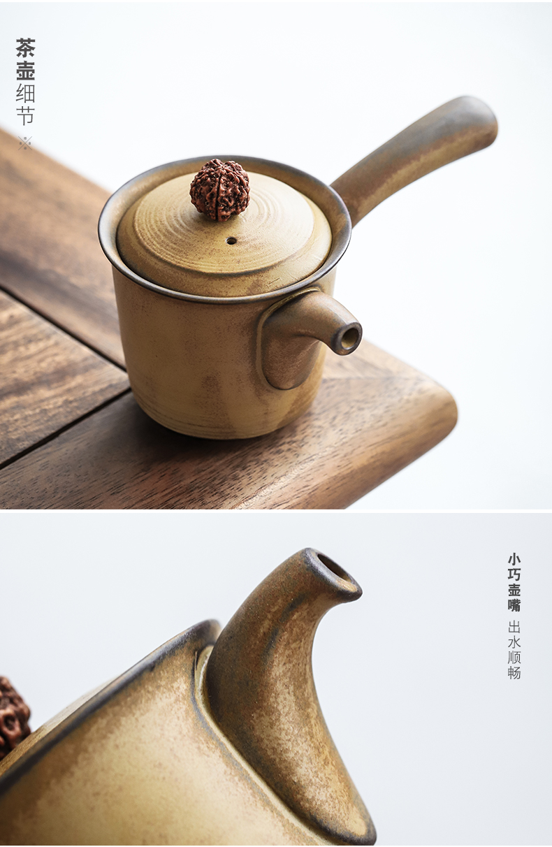 Restoring ancient ways by Japanese side mud to warm the teapot manual firewood kung fu tea set suit household ceramic tea boiled tea stove