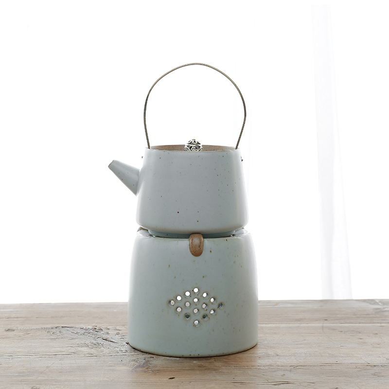 By manual coarse pottery mud Japanese girder pot boiling pot of household contracted kung fu tea set single ceramic teapot tea