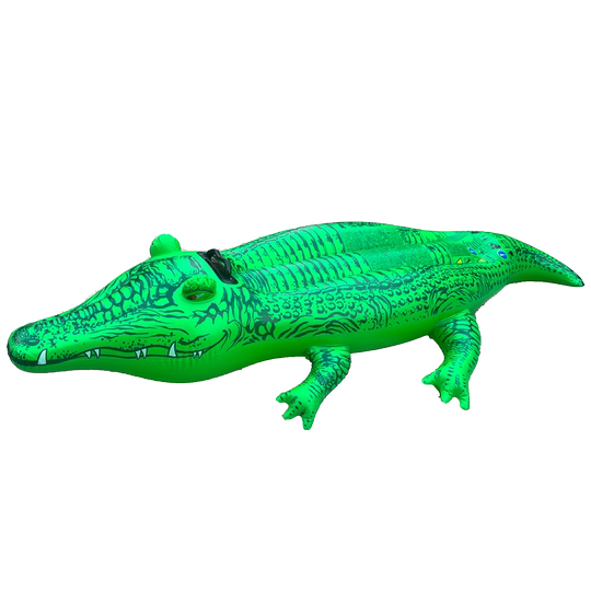 Übergroßer Schwimmring, aufblasbare Halterung, großes Krokodil, Kinder-Wasserspielzeug, Erwachsene, Meeresbrandung, schwimmende Reihe, Netz, Promi-Wasserblase