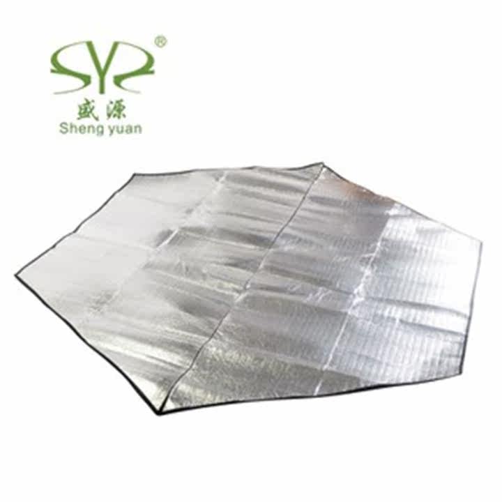 Butcher Outdoor Anti-Damp Cushion Multitudes Aluminum Foil Hexagon Tent Anti-Tide Cushion Tent Sleeping Cushion Ground Mat Picnic Mat