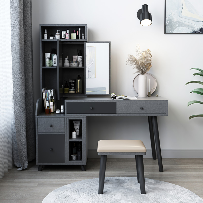 Makeup Desk 2021 New Ink Green Light Lavish Small Bedroom Mini Super Small Makeup Table 50cm