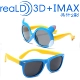 Kính 3D cho trẻ em phân cực không flash TV 3d IMAX bé RealD siêu nhẹ siêu mềm ba d rạp chiếu phim - Kính đeo mắt kính