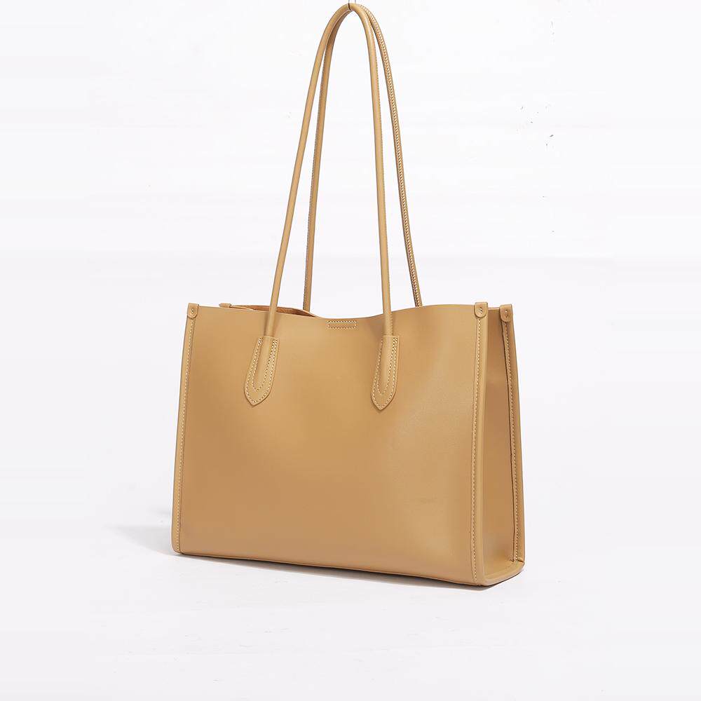 Large Genuine Leather Tote Bag for Women, New Large-Capacity Commuter Shoulder Crossbody Handbag - Thumbnail 2