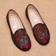 ເກີບຜ້າປັກກິ່ງເກົ່າແກ່ໃນລະດູໃບໄມ້ປົ່ງແລະດູໃບໄມ້ລົ່ນຂອງແມ່ຍິງທີ່ບໍ່ເລື່ອນຜູ້ສູງອາຍຸ retro embroidered granny shoes big bone loose old lady shoes