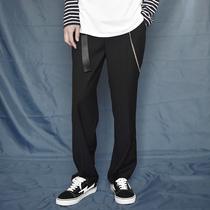 Fall feeling wide leg pants straight suit daddy pants men drag the trend vibe Harajuku wind Ruffian handsome overalls pants hanging feeling