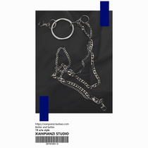 European and American hip-hop pants chain accessories ins punk metal jewelry long street dance men tide waist chain vintage accessories