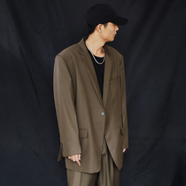 ins Senior sense fried street suit men yuppie jacket with vintage leisure trend Ruffian handsome suit mob retro