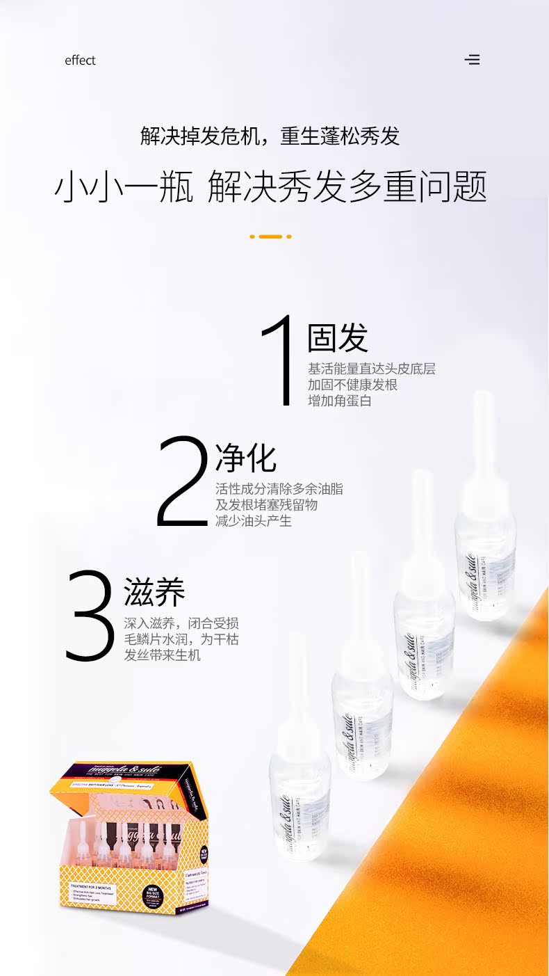福布斯最佳护发大奖 西班牙 N&S 防脱发安瓶精华 100ml 图5