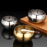 Креативная пепельница из нержавеющей стали для отеля, делается под заказ, с печатью вашего логотипа