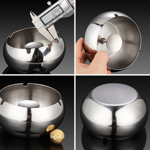 Креативная пепельница из нержавеющей стали для отеля, делается под заказ, с печатью вашего логотипа