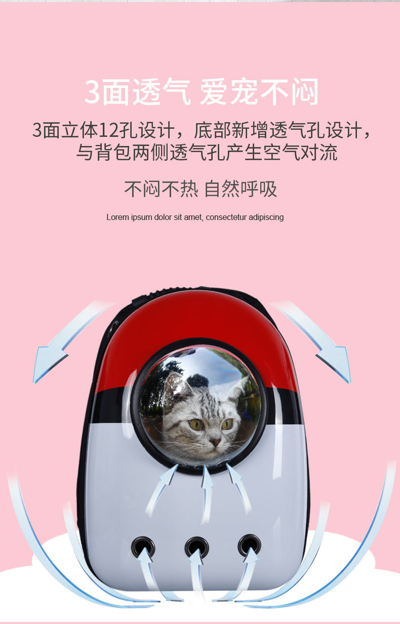 围裙猫 宠物外出猫包 双肩背包 图2