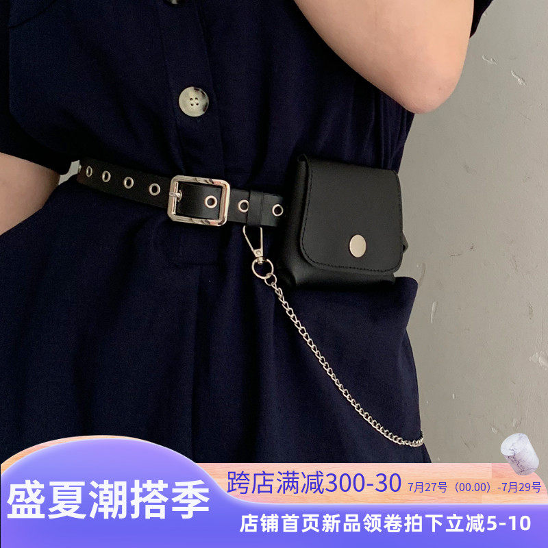 Belt Lady Punk Jk Accessories 100 Hitch Chain Belt Women's Small Purse Girl Tide Ins Decorated Foreign Dress Kit Bag