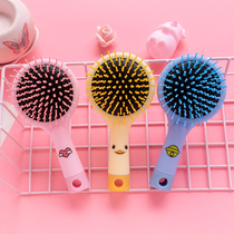 Children cartoon comb with mirror creative hair comb small portable anti-static massage comb curly hair air cushion comb