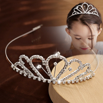 Childrens crown headdress Korean baby jewelry birthday headband little girl hair card girl Crown performance hair accessories