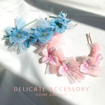 Childrens Garland hoop Super fairy princess Mori Korean flower girl headgear girl headband girl performance catwalk hair accessories