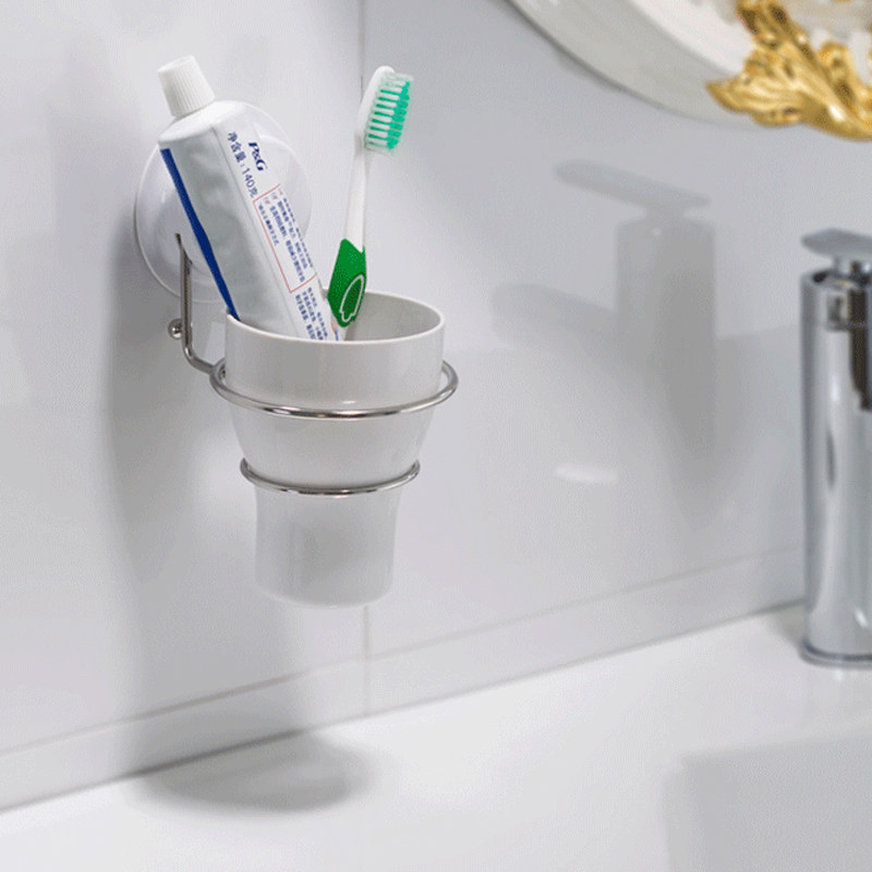 Garbo suction cup toothbrush cup home couples mouthwash cup brushing cup set wash cup tooth tank water cup student