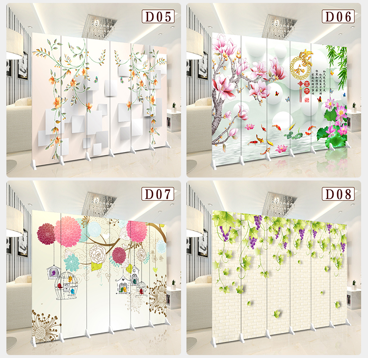Màn hình vách ngăn phòng khách phong cách Trung Quốc phòng ngủ gấp di động đẩy đơn giản hiện đại tiết kiệm không gian vải màn hình gập hai mặt - Màn hình / Cửa sổ vach trang tri