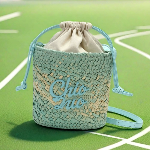 爱南风 Морская соль, соломенный мусс, плетеная сумка через плечо, градиент