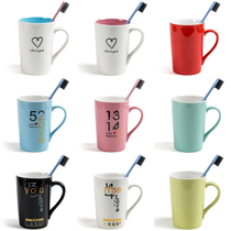 Porcelain trace creative mens and womens ceramic brushing cup Household toothbrush cup Couple washing cup set Cute tooth cylinder tooth cup