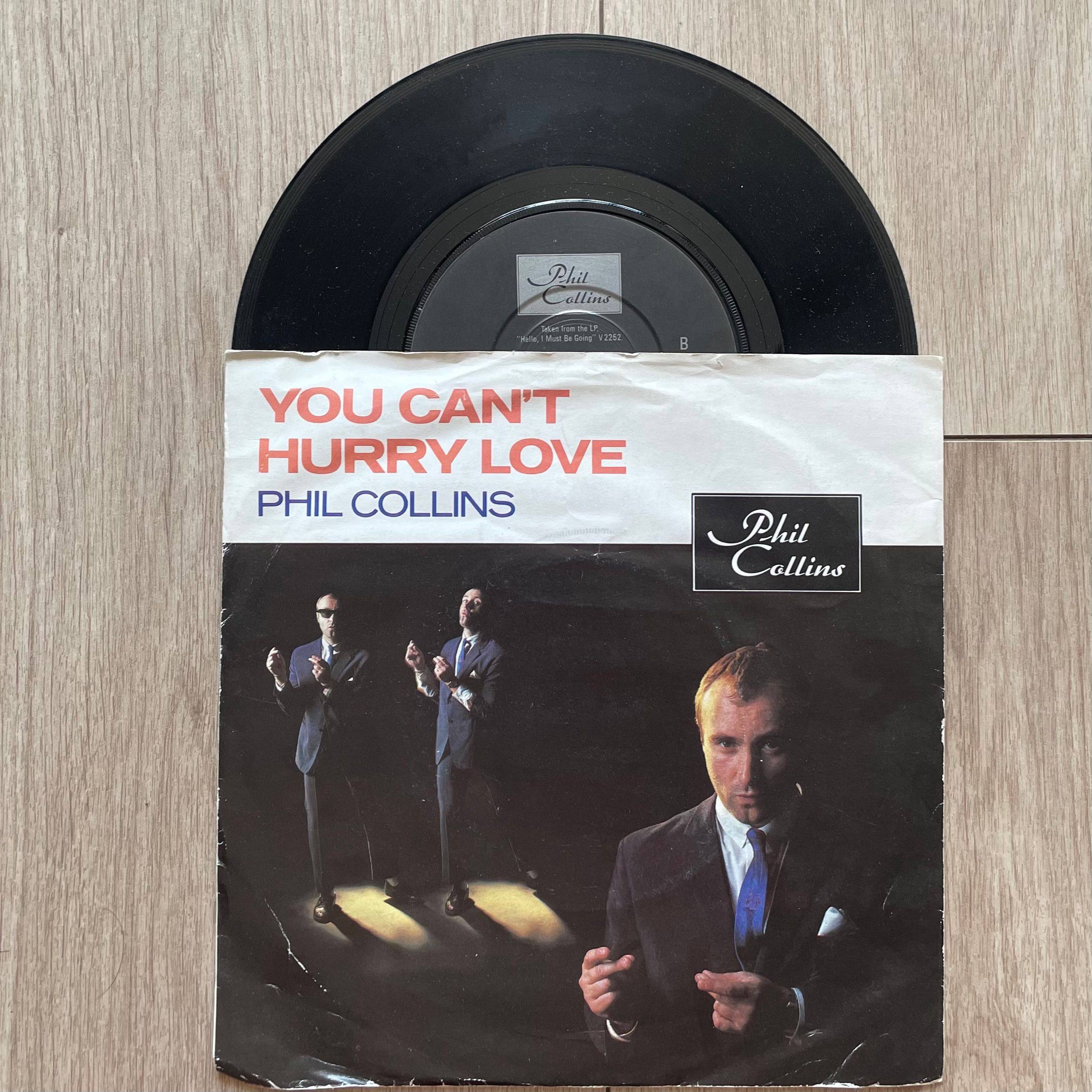 (7 inches) Master phil collins You cant hurry Love Black Gel Record LP