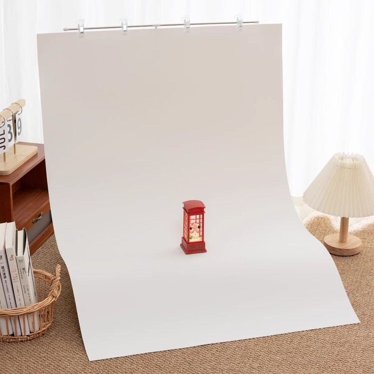 Skin-Like Matte Pvc Photo Background Paper, Non-Reflective Background Board, Pure Color Black and White Gray Still Life Product Photography Props