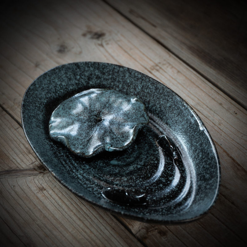 Chinese style retro coarse pottery pot bearing and pot base can water storage ceramic dry bubble table tea bearing small tea table teapot cushion